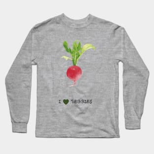 Radish - I love veggies Long Sleeve T-Shirt